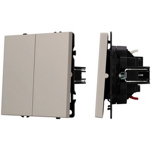 Механизм звонкового выключателя двухклавишный SWT-NOBE-MKR2-SFPL-CA (230V, 10A) (Arlight, Кашемир) 061785
