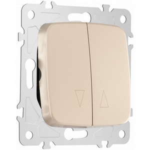 Выключатель встраиваемый жалюзи Arte Milano am-205 205.38-2.shampan