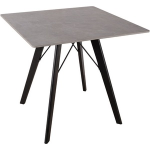 Стол квадратный обеденный JET CERAMIC квадратный 80*80 (дерево бук, Венге) RF Wenge Pietra di luna 80x80