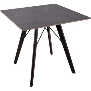Стол квадратный 80х80 см обеденный JET CERAMIC (дерево бук, Венге) RF Wenge Pietra selvatica