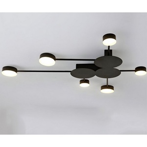 Настенно-потолочный светильник диммируемый Kink Light Фирс 2206D,19 черный Led 48W (4000K) с пультом ДУ