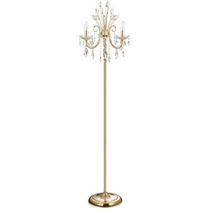 Торшер с цоколем e14 хрустальный Odeon Light Versia 4977/3F подсвечник с подвесками