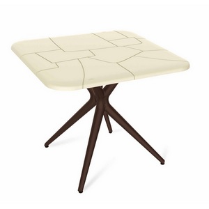 Стол SHT-TU30/TT30 83/83 бежевый/коричневый Sheffilton SHT-TU30 8932423203 (квадратная столешница, 4 ножки)