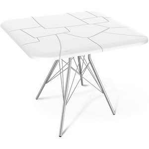 Cтол с деревянной Cтолешницей лакированный SHT-TU2-1/TT30 83/83 белый/хром лак Sheffilton SHT-TU2-1 9382301802