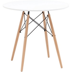 Стол  Eames DSW NEW D80  (круглая столешница, 4 ножки)