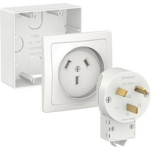 Комплект: розетка накладная с вилкой для электроплиты 32А 250В (белый) Systeme Electric BLNSK003231