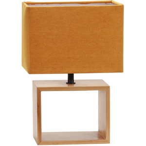 Настольная лампа оранжевый Uniel UML-B401 E27 ORANGE/WOOD