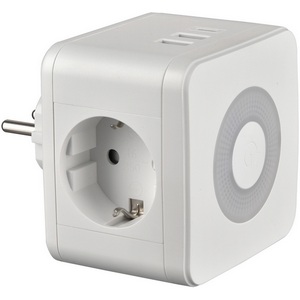 Разветвитель сетевой с выключателем, с/з. 2 гнезда. 2USB+1TYPE C. 16А, 3500Вт. белый Uniel Сетевые разветвители S-GES2-16SBUC WHITE