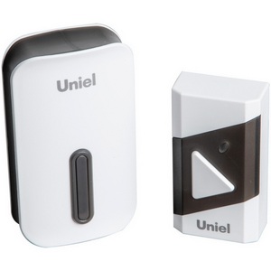 Звонок электронный 220В черный с белым Uniel UDB-095W-R1T1-38S-BL/WH