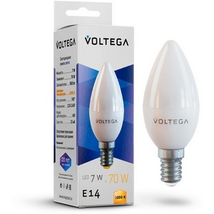 Светодиодная лампа Simple Candle 7W 3000K E14 Voltega Candle 7W 7230