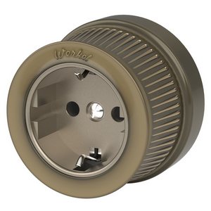 Розетка накладная с заземлением (бронзовый) Ретро Werkel W5771012 (a050768)