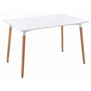 Стол  Table 120 white/wood  (прямоугольная столешница, 4 ножки)