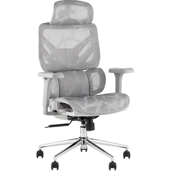 Кресло офисное TopChairs Structo серая сетка  фото